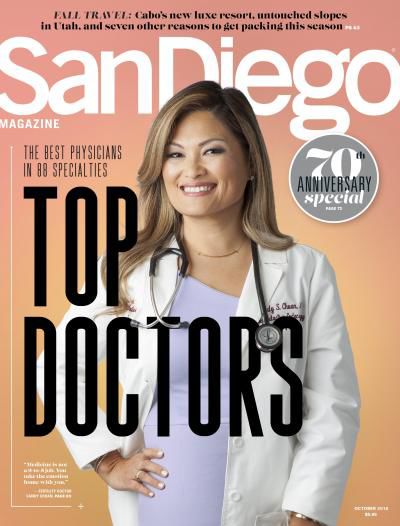 October 2018 Cover San Diego Magazine - Top Doctors Issue