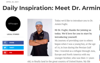 Dr. Foghi In San Diego Voyager Magazine